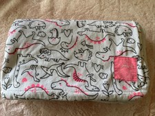 Carters Cute A Saurus White Hot Pink Dinosaur Plush Baby Blanket Lovey 38 X 28