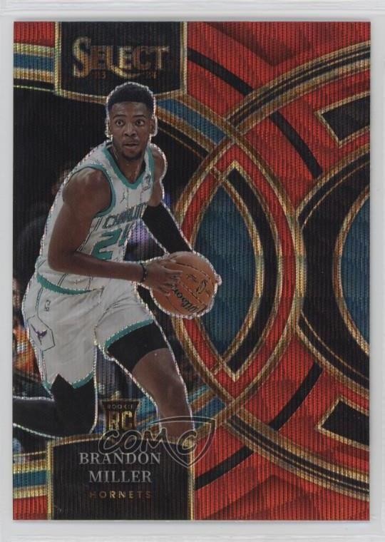 2023-24 Panini Select Premier Level Red Wave Prizm Brandon Miller #130 1sq9