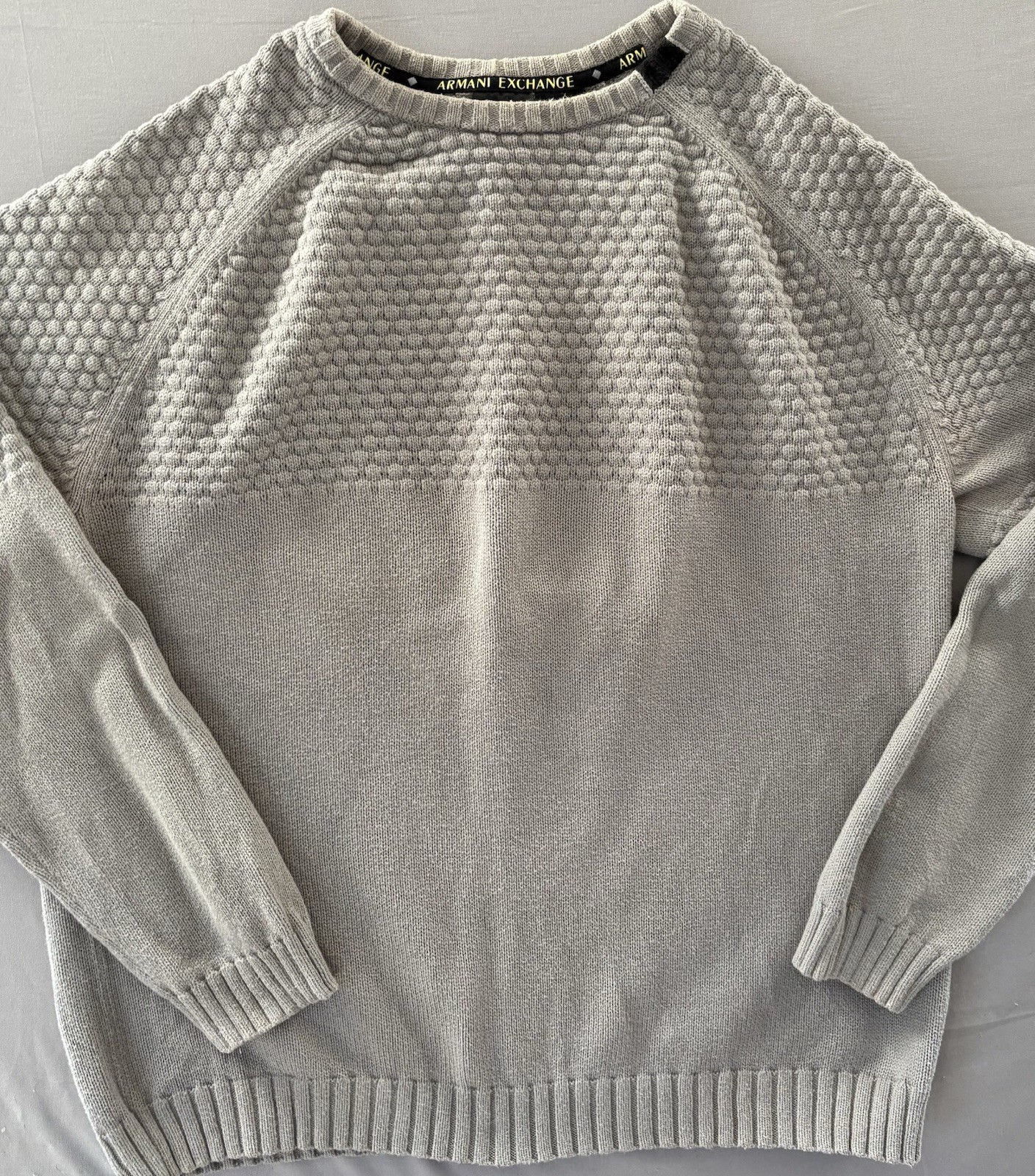 Armani Exchange Men's Sweater Pullover Gray Size XXL