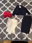 Vintage Original Barbie Commuter Set #916 White Blouse Hat  Jacket Skirt