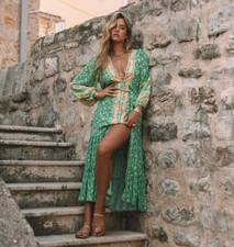 Spell & The Gypsy Madame Peacock Size Medium AU10/US 6 Button Through Gown