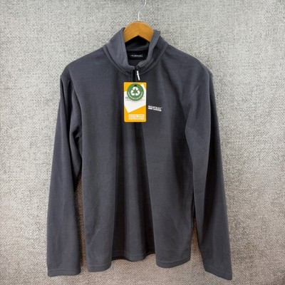 Regatta Fleece Pullover Mens Medium Grey New Quarter Zip Recycled Outdoor