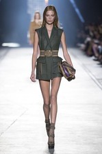 Donatella Versace SS16 Army Jungle Green Belted Dress Jacket