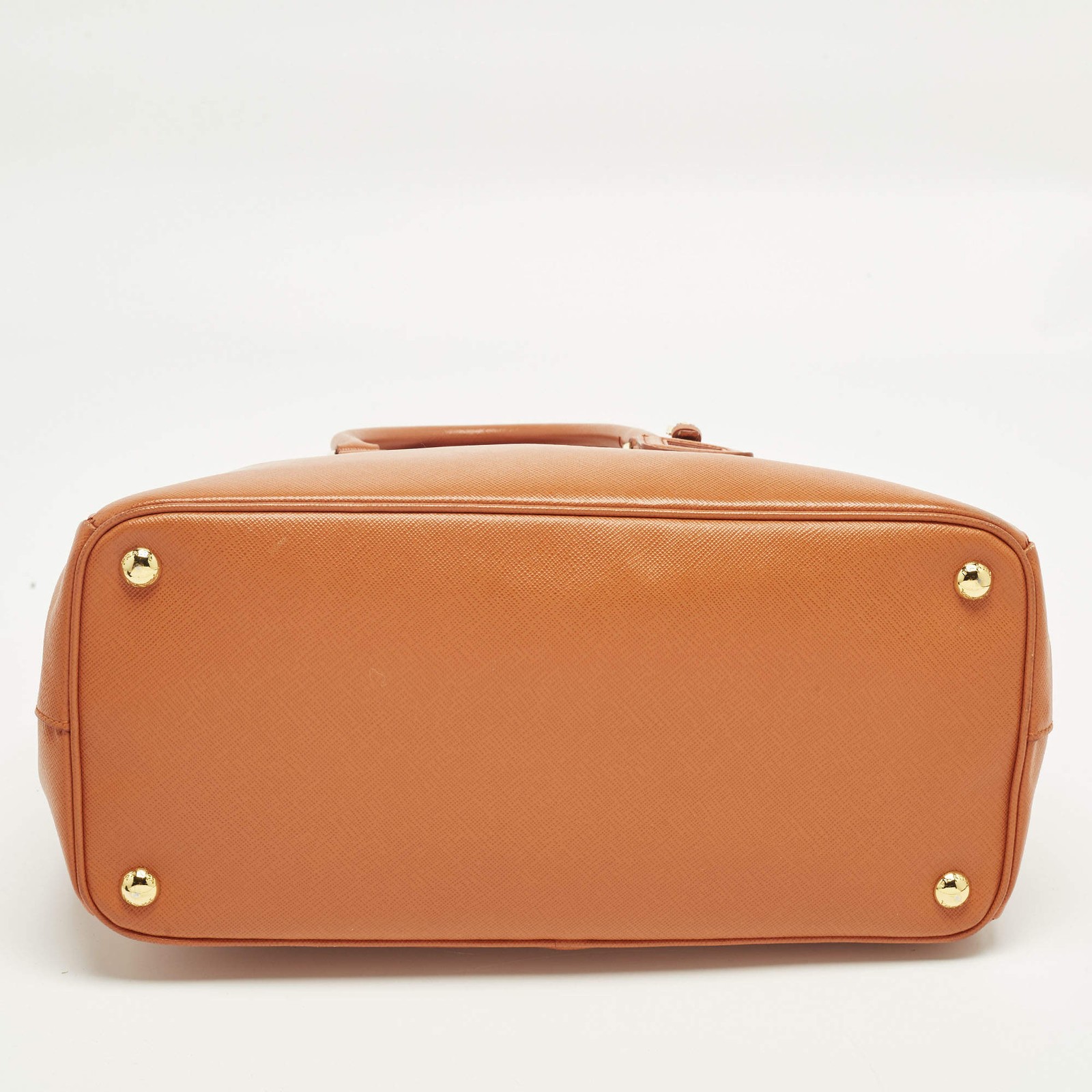 Prada Parabole Orange Saffiano Lux Leather Tote thumbnail 7