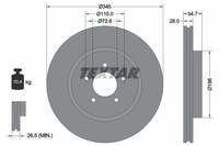 2 X Bremsscheibe Textar 92177105 FüR Chrysler 300 C