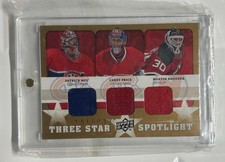 2008-09 Trilogy Three Star Spotlight Roy Price Brodeur Triple Jersey Card