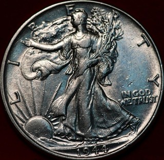 Uncirculated 1944 Philadelphia Mint Silver Walking Liberty Half