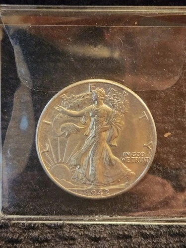 1942 Walking Liberty Half Dollar BU+ Amazing Details. No Reserve