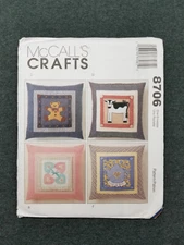 McCall's Pattern #8706 ~ Crafts Decorative Square Pillows 16" ~ FF/UC