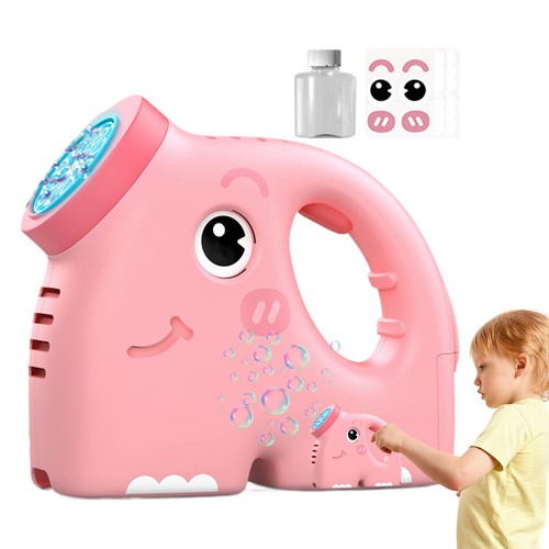 Machine à bulles à main rose forme éléphant jouet soufflant à bulles à main - Photo 5 sur 11