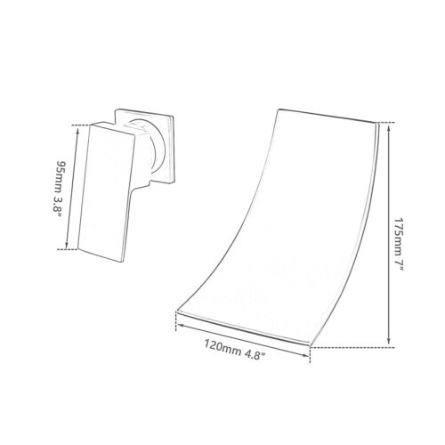 Wide Wall-Mounted waterfall One hHndle Handle - Bild 3 von 3