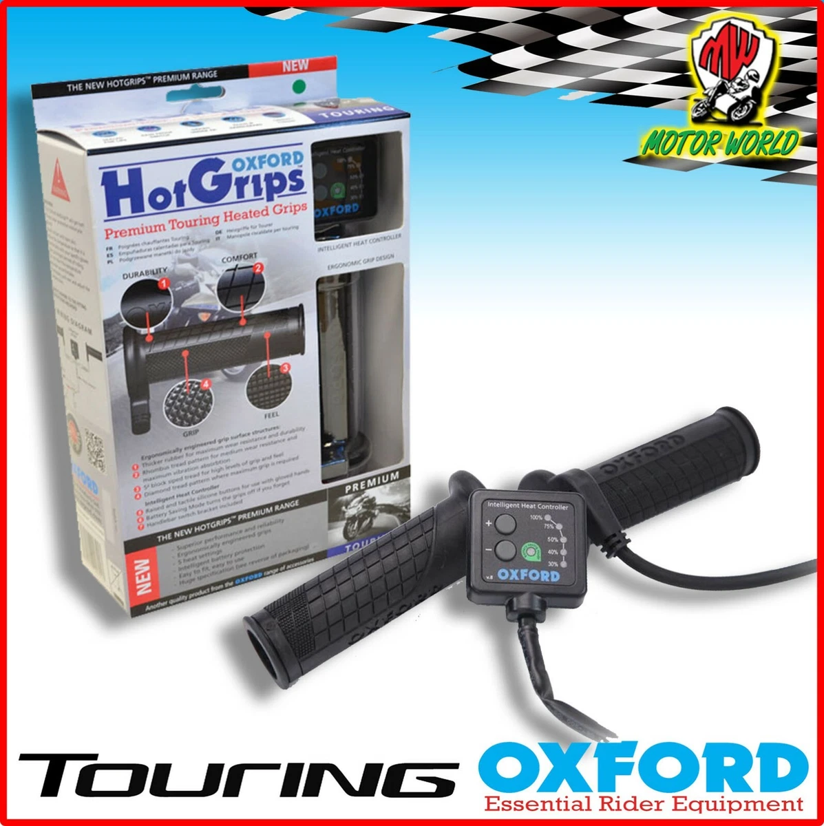 NEUVE poignée chauffante moto hotgrip oxford scooter - Équipement moto