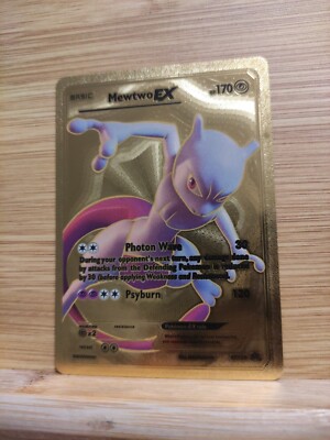 Pokémon Mewtwo EX Gold Foil Fan Art Card XY125 | eBay