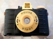 Vintage Camera POUVA START schwarz/beige analoge & case - Guter Zustand !