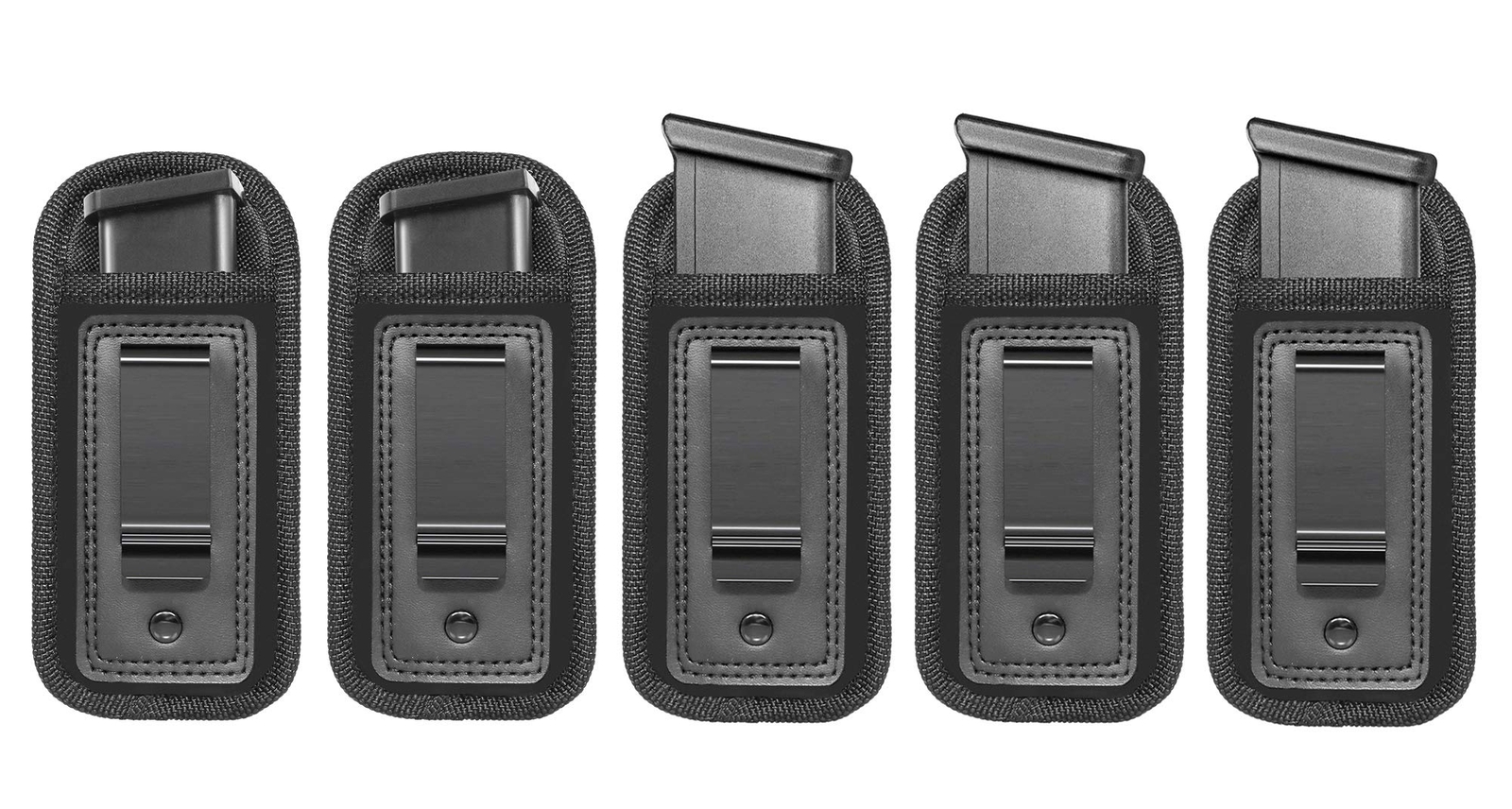 5-Pcak Universal Magazine Holster IWB Clip Concealed Carry 9mm .40 .45 | Mag ...