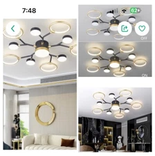 Modern Chandeliers Light Fixture, Modern Black Gold Industrial