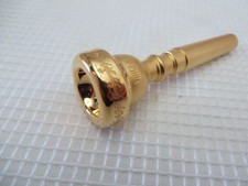 Bach 24K Gold Satin Finish Trumpet Mouthpiece, 5C Engraved with The One Ring