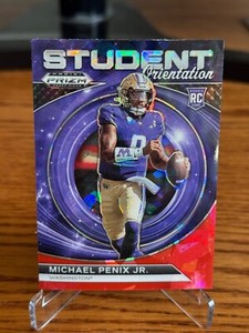 2024 Panini Prizm Draft Picks - Student Orientation Michael Penix Jr Red Ice RC