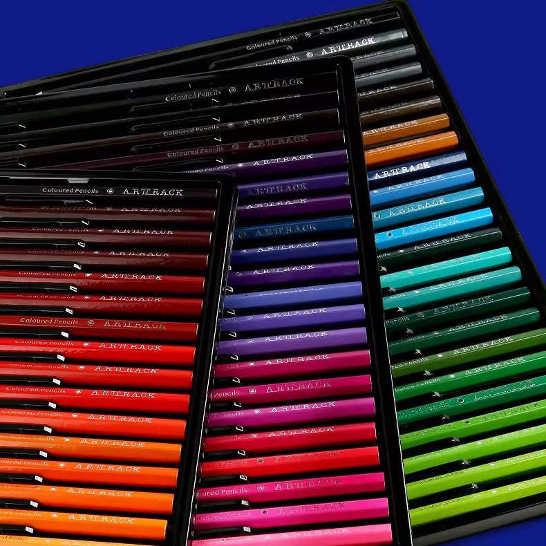 Juego de lápices de colores al óleo profesionales de alta calidad arTTrack® *120* color en caja Foto 2 de 4