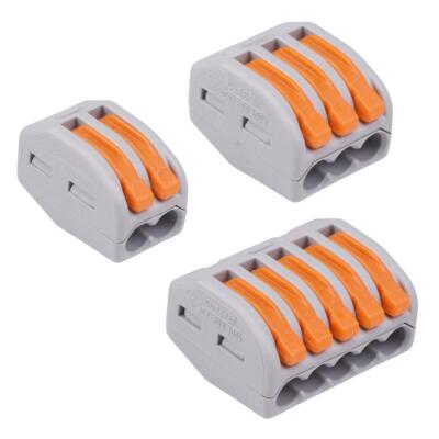 WAGO 222 Series Spring Lever Reusable Terminal Block Connector 2 / 3 / 5 Way