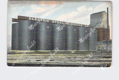 PPC Postcard MN Minnesota Minneapolis Electric Steel Elevator Co. Exterior