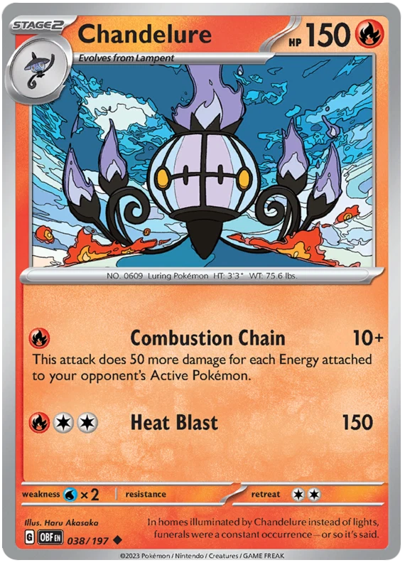 Chandelure Pokémon TCG Cards for sale | eBay