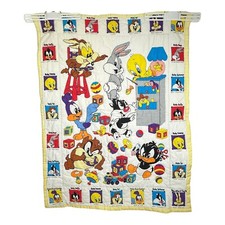 Hand Made Hand Quilted Looney Tunes "Baby Buggs Bunny Friends" Baby Blanket