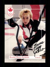 Elaine Dagg Jackson Karta z autografem Oryginalna podpisana Curling + A 239097
