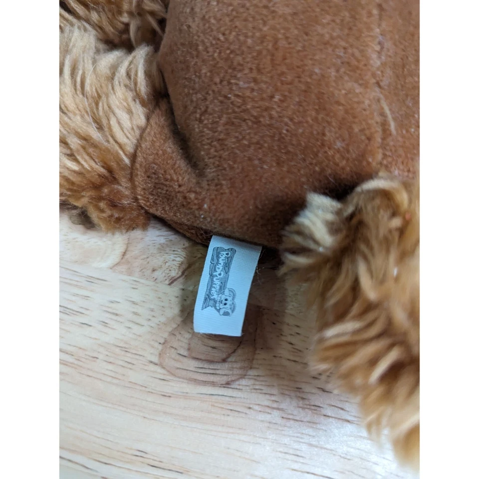 Jakks Pacific Pound Puppy 2000 marrón G924 collar rojo perro de peluche con cuentas/ponderado Foto 4 de 4