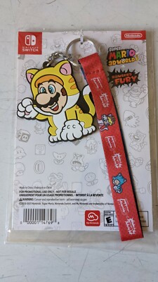 MY NINTENDO REWARDS SUPER MARIO 3D WORLD + BOWSER'S FURY CAT MARIO KEYCHAIN