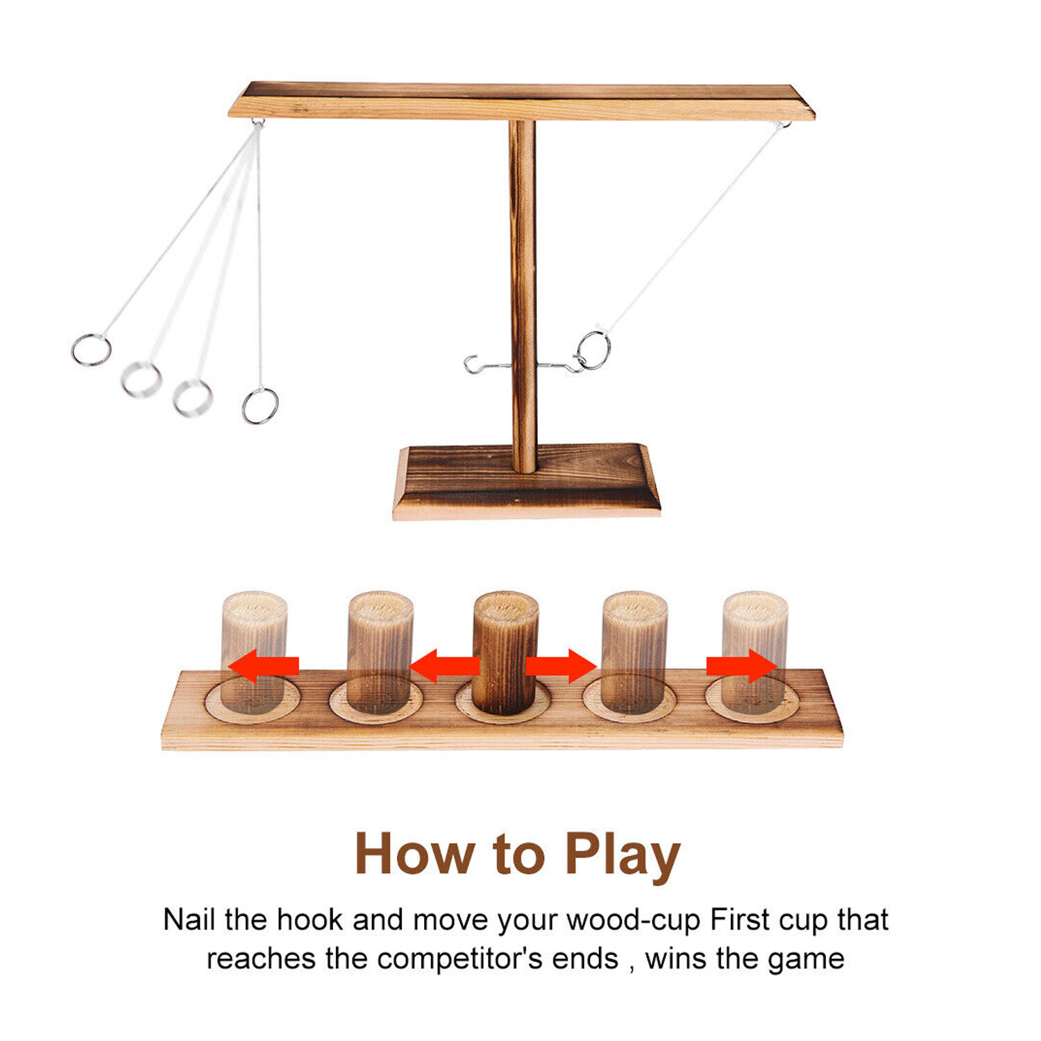 Hook and Ring Toss Battle Game Table Top Ring Toss For Adults Drinking  Games D | eBay