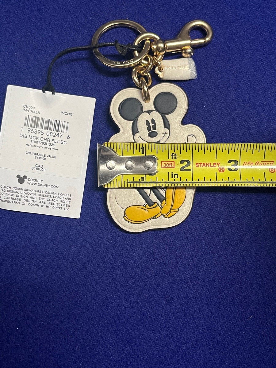 Disney x Coach Mickey Mouse Keychain Bag Charm Hangtag | eBay
