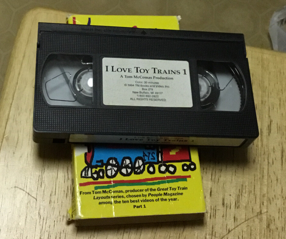 Vintage I Love Trains VHS Video Tom Steam Engine Railroad All