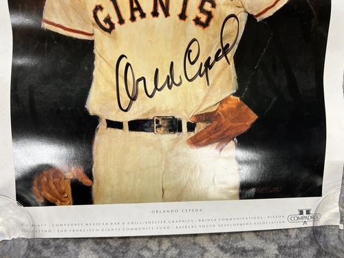 San Francisco Giants Orlando Cepeda Signed Autographed 16x20 Poster - Picture 7 of 8