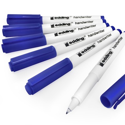Edding Handwriter Handwriting Pen Blue Ink 0.6mm Pack of 6