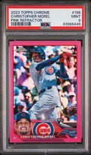 2023 Topps Chrome - Pink Refractor #198 Christopher Morel ROOKIE CARD PSA 9 MINT