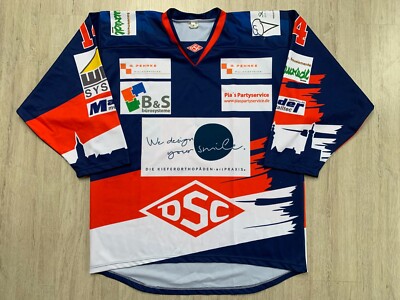 DNL Deggendorf SC DSC Junior Game Worn Eishockey Trikot Hockey Jersey XL #14