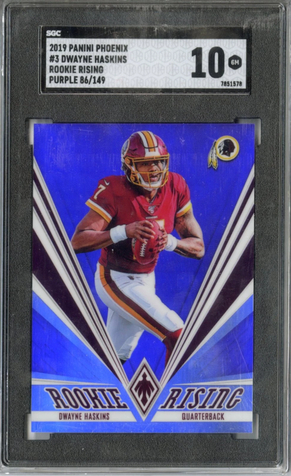 Dwayne Haskins Panini Phoenix Rookie Rising #3 Purple