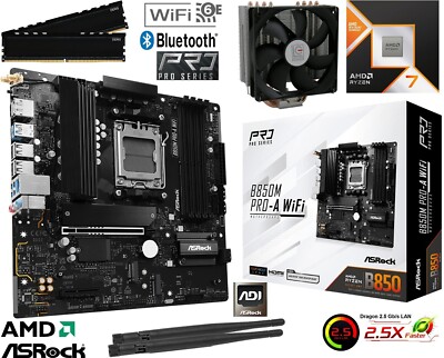 PC Aufrüstkit AMD Ryzen 7 7800X3D bis 64GB DDR5 mit TPM 2.0 ASRock B850M ProWiFi