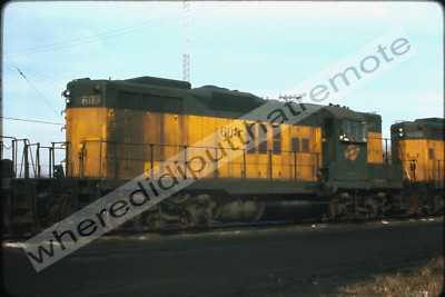 Original Slide Chicago & Northwestern CNW 603 EMD GP9 2-27-69 Proviso ILL (A4)