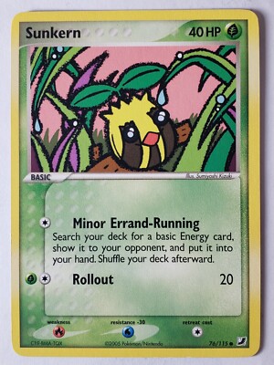 Sunkern 76/115 VLP - EX Unseen Forces 2005 Pokemon Card
