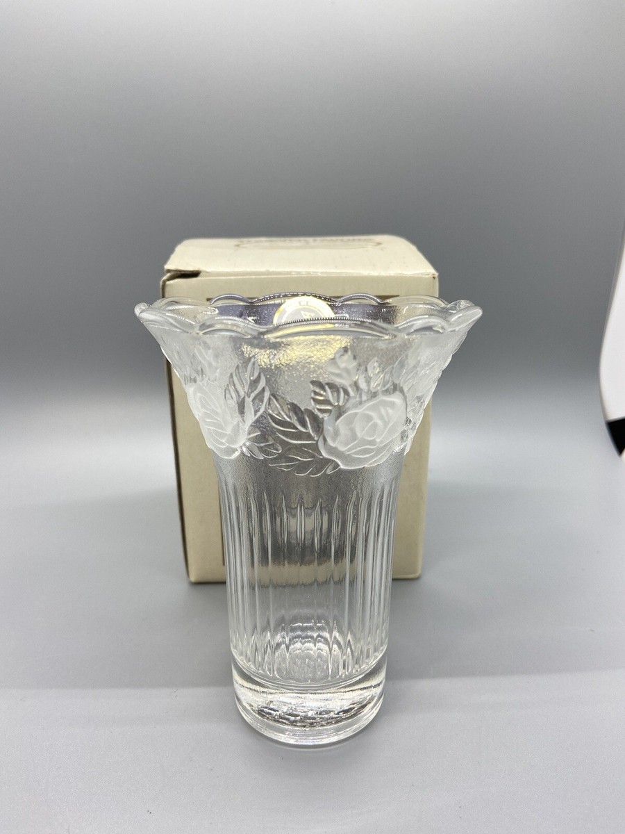 Vintage Frosted & Clear Floral Motif 