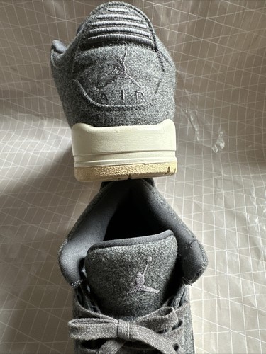 Nike Air Jordan 3 Retro OG Wool 2016 854263-004 Men's Size 10 .5 Grey Sneakers - Picture 10 of 24