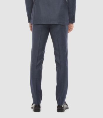 スーツ Emporio Armani basic trousers $845 Emporio Armani US 34W Men's Blue Fit Microdot Suit Dress