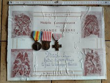 Orden Frankreich Urkunde Grande Guerre mit 3 Orden 1 Weltkrieg