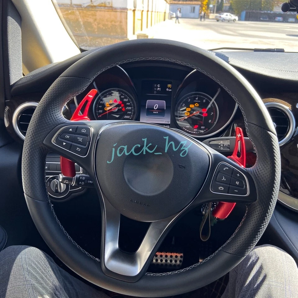 Accesorios de extensión de palanca de cambios de aluminio para volante Mercedes Benz Foto 4 de 4