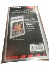 100 Ultra Pro One Touch Resealable Bags Poly Sleeves for Card Holder