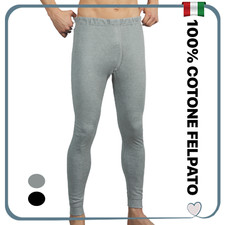 Calzamaglia termica da uomo mutande boxer gamba lunga in caldo cotone felpato