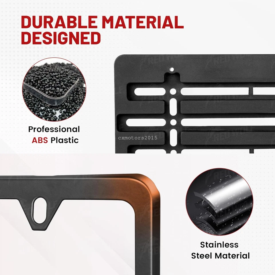 License Plate Frame & Front Bumper Bracket Holder Kit For Ford F-150 Edge Escape Foto 3 de 4