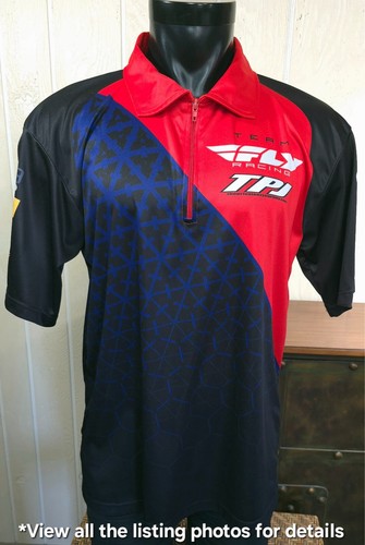 TPJ Fly Racing Professional Motocross Team Polo Men's Shirt Sz XL | eBay
